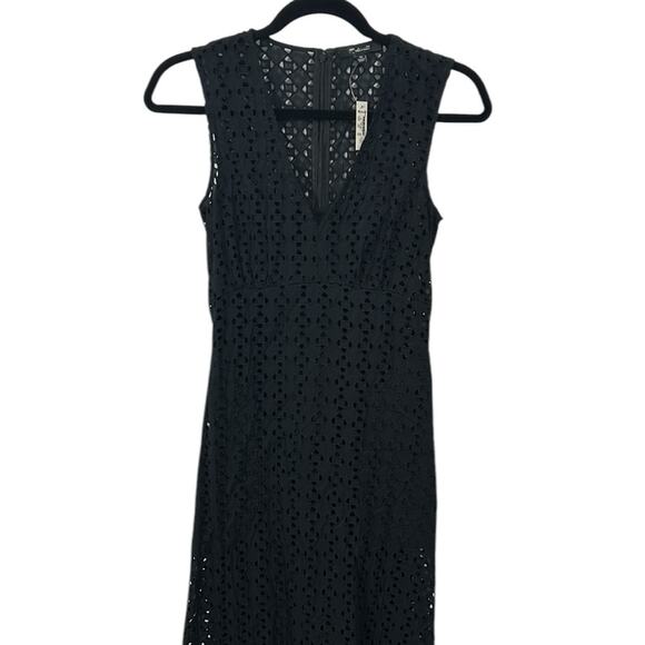 Madewell Eyelet V-Neck Maxi Dress Black Women’s Sizes 6 - Picture 3 of 15